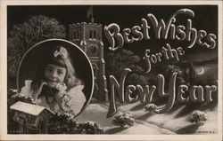 Best Wishes for the New Year Postcard