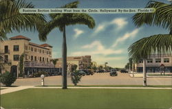 Business Section looking West from the Circle Postcard