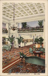 The Roosevelt Hotel - Lobby New York, NY Postcard Postcard Postcard