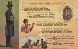 The Darkey Preacher in Florida Postcard