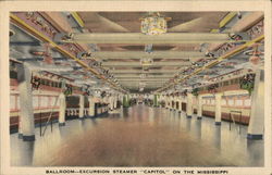 Ballroom - Excursion Steamer "Capitol" on the Mississippi Postcard