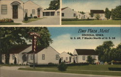 Elms Plaza Motel Postcard