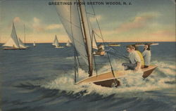 Greetings from Breton Woods, N. J. Postcard