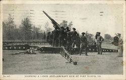 Manning a 3-Inch Anti-Aircraft Gun at Fort Eustis, VA Postcard