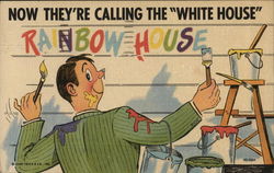 Now They're Calling the "White House" Rainbow House Postcard