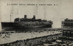 S. S. Morro Castly Aground at Asbury Park, NJ New Jersey Postcard Postcard Postcard