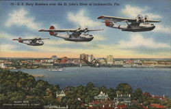 U.S. Navy Bombers over the St. John's River Jacksonville, FL Postcard Postcard Postcard