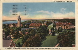 Cornell University - Campus and Cayuga Lake Ithaca, NY Postcard Postcard Postcard