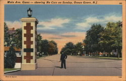 Main Avenue Gates Ocean Grove, NJ Postcard Postcard Postcard