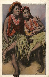 Hula Dancers, Hawaiian Islands Postcard