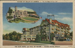 The Elms Hotel and Hall of Waters Excelsior Springs, MO Postcard Postcard Postcard