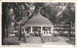 Spring Park - Band Stand Postcard