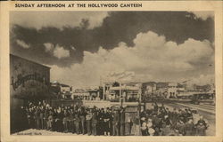 Sunday Afternoon at the Hollywood Canteen California USO Postcard Postcard Postcard