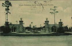 Prado Entrance Coral Gables, FL Postcard Postcard Postcard