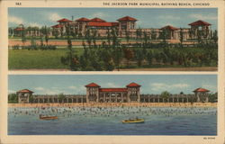 Jackson Park Municipal Bathing Beach Postcard