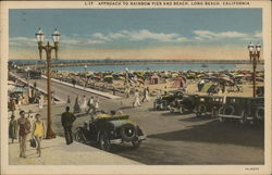 Approach to Rainbow Pier and Beach Postcard