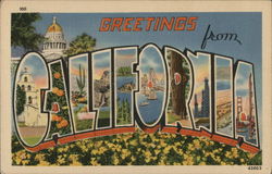 Greetings from California Postcard