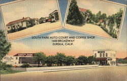 South Park Auto Court and Coffee Shop Eureka, CA Postcard Postcard Postcard