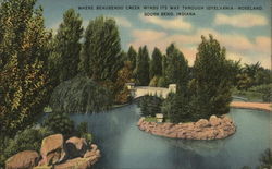 Where Beaubendo Creek Winds its way through Idyelvania- Roseland South Bend, IN Postcard Postcard Postcard