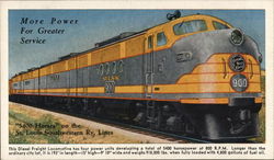 Diesel Freight Locomotive Postcard