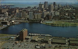 The new Boston Skyline as seen from the Cambridge side of the Charles River Postcard