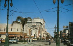 Looking Along Canal Street Postcard