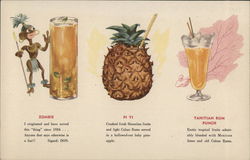 Tropical Cocktails - Don the Beachcomber Postcard