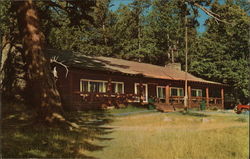 Roosevelt Lodge at Junction of North-East Entrance Road Postcard