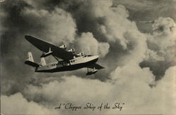 A "Clipper Ship of the Sky" Postcard