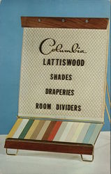 Columbia Lattiswood Shades Draperies Room Dividers Postcard