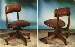 "Posturized" Comfort Stenographer's Chair Postcard