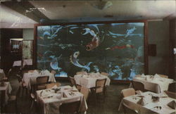 Beck's Restaurant - Submarine Etched Glass Mural Postcard