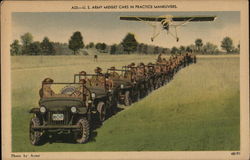 A23:-U.S. Army Midget Cars in Practice Maneuvers Postcard Postcard Postcard