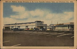 Midway Station Overpass, Turner Turnpike, Oklahoma Postcard