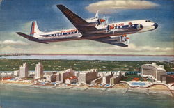 Eastern Air Lines Golden Falcon (DC-7B) Postcard