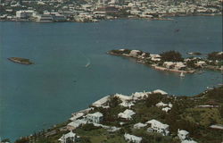 Aerial View of Paget Showing City of Hamilton, Bermuda. Postcard Postcard Postcard