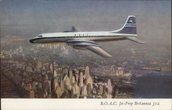 B.O.A.C. Jet-Prop Britannia 312 Aircraft Postcard Postcard Postcard