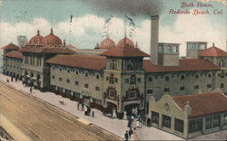 View of Bath House Postcard