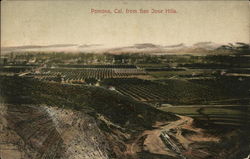 View from San Jose Hills Pomona, CA Postcard Postcard Postcard