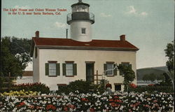 The Light House and Oldest Woman Tender in the U.S. Postcard