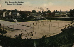 Play Ground, 7th Splitlog Kansas City, KS Postcard Postcard Postcard