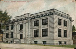 Public Library Building Sheboygan, WI Postcard Postcard Postcard