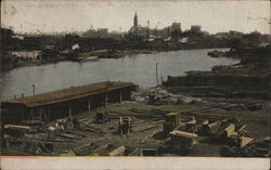 View of Schuylkill River from an Airship Philadelphia, PA Postcard Postcard Postcard