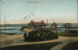 Beach and Pier, Kingston Point Postcard