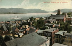 View of Town showing the Highlands Newburgh, NY Postcard Postcard Postcard