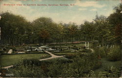 Bird's-eye View in Canfield Gardens Saratoga Springs, NY Postcard Postcard Postcard