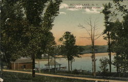 View of Lake and Boat House Round Lake, NY Postcard Postcard Postcard