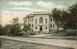 Yonkers Public Library, Washington Park New York Postcard Postcard Postcard