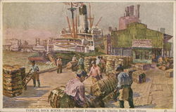 Typical Dock Scene Postcard