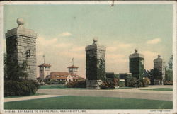 Entrance to Swope Park Kansas City, MO Postcard Postcard Postcard